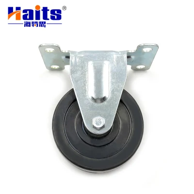 Haits Hardware New Rubber Fixed Flat 2-5 Inch Caster Wheel