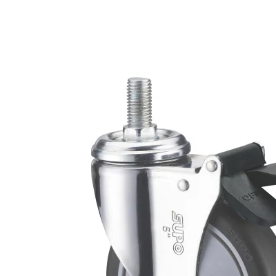 Supo Medical Caster Wheel Balck and Blue Color Castor with Total Brake