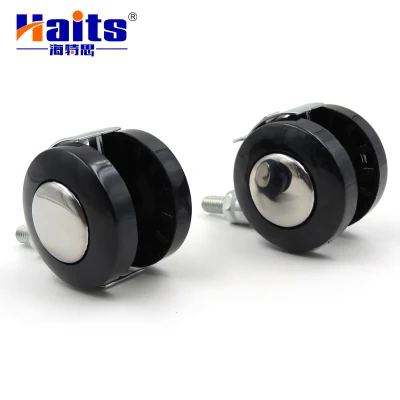 High Quality Pin Style Locking PP Caster Wheels with Brake Caster Wheel for Office Chair Mini Castor Wheels
