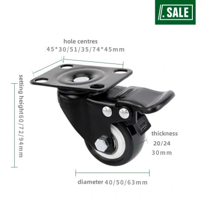 Benyu Casters 1.5/2/2.5&quot; Wheels for Furniture with Large Load Capacity
