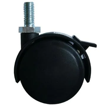 Factory PU Wheel 2.5 Inch Swivel Thread Stem Furniture Office Chair Caster