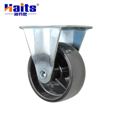 Mini Furniture Caster PP Iron Fixed Flat Universal Caster Wheel