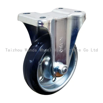 Industrial Furniture Sliding Door 5.2&quot; PU Rigid Caster Wheel with Brake