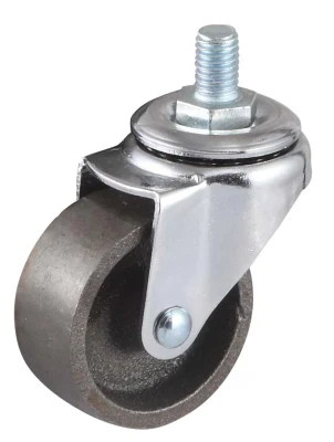 Light Duty 3 Inch Cast Iron Caster Threaded Stem