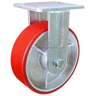 Heavy Duty Industrrial PU Rubber Swivel Caster/Castor Wheel with Dual Lock Brake