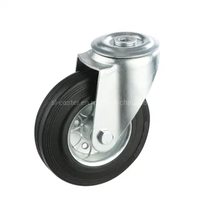 European Style Roller Bearing Rubber Wheel Industrial Caster