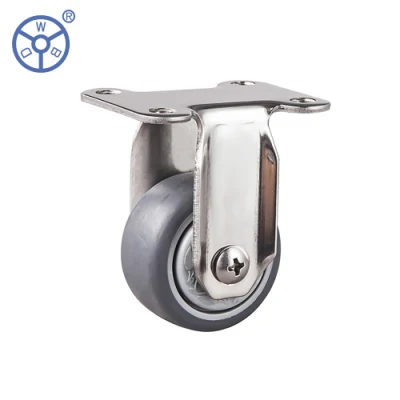 2inch Stainless Steel TPR Light Duty Threaded Stem Swivel Casters Wheel Ruedas