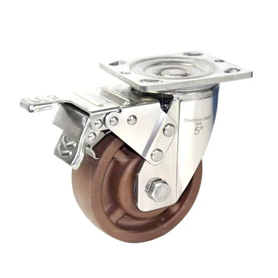 Swivel Industrial Super Load PU Wheel 8 Inch Heavy Duty Casters