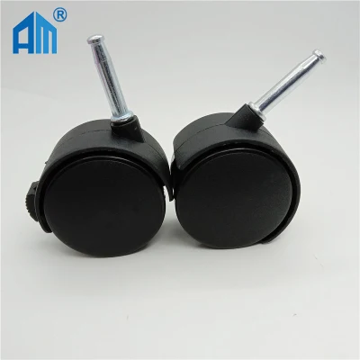 Small Furniture Caster White Black Color Polypropylene Caster