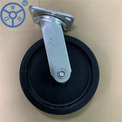 Wbd 4 5 6 8 Inch Black PP Wheel Castor Heavy Duty Industrial Plastic Swivel Locking Brake Caster with 50 mm Wheel Width