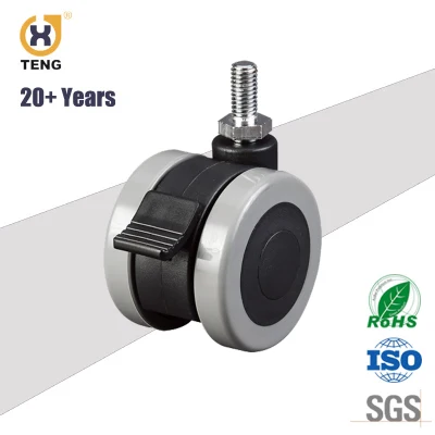 1.5 Inch Doube Wheel Caster High Quality Nylon Furniture Caster Wheel Wholesale