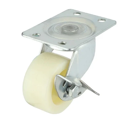 30-60kg 1.5inch 2inch 2.5inch 3inch Light Duty Plate Fat Nylon Castor Wheel