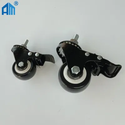 Furniture Caster with Lock 2 Inch Universal Swivel PU/PVC/Rubber Caster Wheel