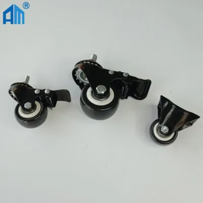 Furniture Caster with Lock 2 Inch Universal Swivel PU/PVC/Rubber Caster Wheel