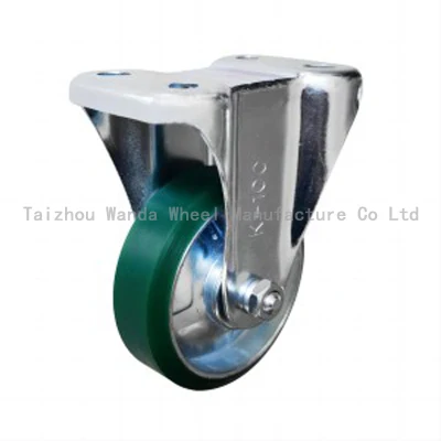Industrial Furniture Sliding Door 5.2&quot; PU Rigid Caster Wheel with Brake