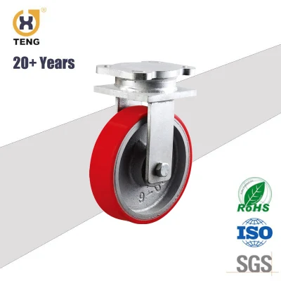 2 Ton 8 Inch Swivel Super Heavy Duty Dual Wheel Industrial Castor Wheel Caster