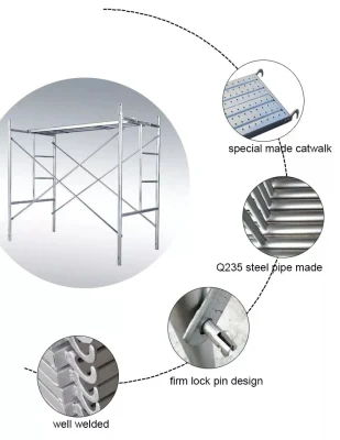 Movable Frame Scaffolding Set with Caster Wheel