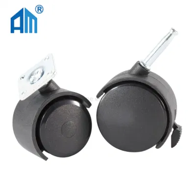 1.5 Inch Nylon Office Chair Castor Swivel Furniture Plastic Locking Caster Wheels