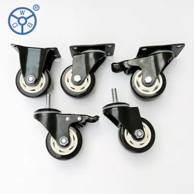 3 4 5 6 Inch Medium Duty Industrial Ruedas Giratorias Orange Castor PVC/PU Rotating Caster Wheel for Trolley