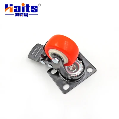 Double Bearing Industrial Usage PVC Caster Trolley Wheel with Brake