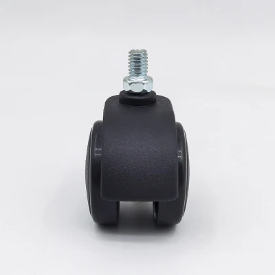 Furniture Twin Wheel Industrial Non Brake Caster Wheel Small Plastic Desk Swivel Chair Casters
