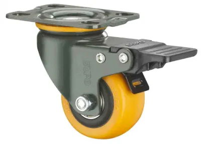 Castors Caster 1.5 2 2.5 3 Inch 40mm 50mm Black Red Blue White Orange Small Wheel Swivel Stem Furniture Trolley Castors PVC PU Caster Wheels