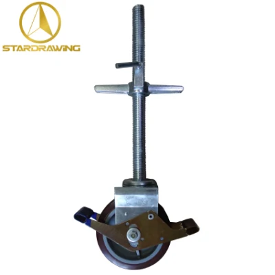 Stardrawing 6 8 Inch Quick Install Adjustable Threaded Stem Scaffolding Castor Wheels