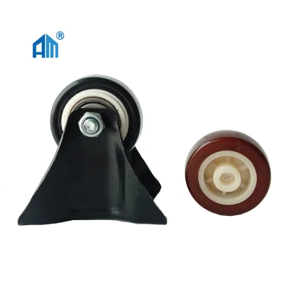 Industrial Twin Wheel Casters with Threaded Stem Wheels with Brake PVC Industrial Caster Wheels