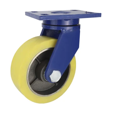 Industrial Swiveluniversal Threaded Screw Rubber PVC Casters Wheel for Trolley, Dining Car