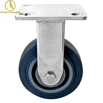 Stardrawing 250kg Swivel TPR Tread Stainless Steel Caster Wheel