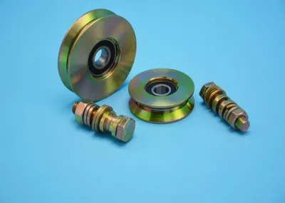 2 Inch Cast Iron Small Pulley Wheel Heavy Duty Door V Groove Caster Track Wheels