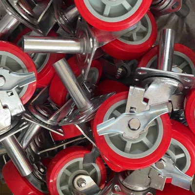 Heavy Duty Polyurethane Swivel Industrial Rubber Caster Trolley Cart Wheels