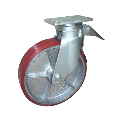 Heavy-Duty 12 Inch Polyurethane Scaffold Caster with Round Stem