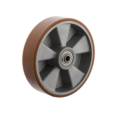 150mm High Load Industrial Equipment 6inch Swivel Brake Type PU Wheel Castor 5&quot; 6&quot; 6.4&quot; 8&quot; 10&quot; Heavy Duty Caster Swivel Wheels