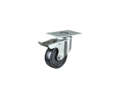 China OEM High Quality 3inch Swivel Top Plate Thermoplastic Rubber Caster Plastic Center with TPR Wheel