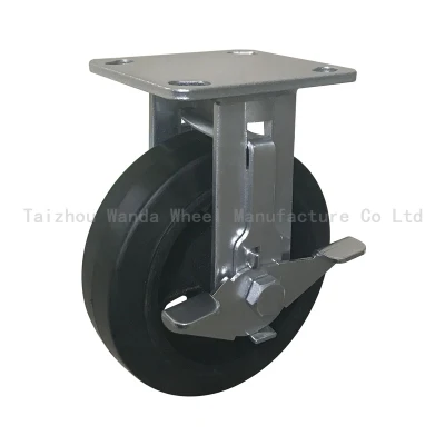 6 Inch Best Price Rubber Swivel Caster with Side Brake