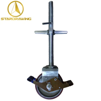Stardrawing 6 8 Inch Quick Install Adjustable Threaded Stem Scaffolding Castor Wheels