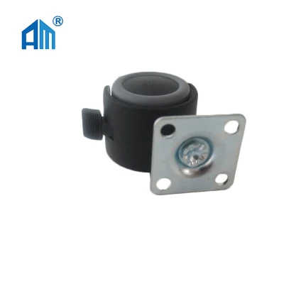 2 Inch Floor Protector Rubber Caster Wheels with Stem or Top Plate Mounting Options