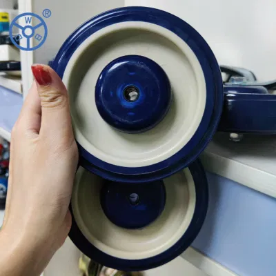 Wbd 4 5 Inch Replacement Supermarket Standard Supermarket Caster Wheel Swivel Caster Threaded Stem Type Polyurethane PU Shopping Cart Castor