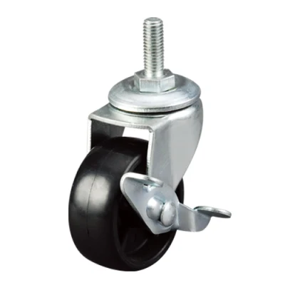 Factory Furniture 1.5/2/5.5/3 Inch Swivel Thread Stem PU Caster Wheel