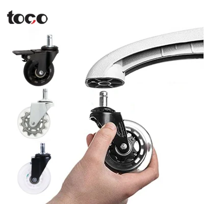 Toco Office Caster Wheel 3 Inch Replacement Swivel PU Casters Wheels