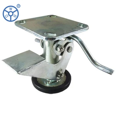 Jack Caster for Support American Type 4 Inch Heavy Duty Castor Wheel Adjustment Height Floor Pedal Lock