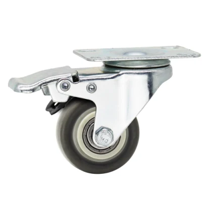Wholesale Price Small Mini TPR Castor Furniture Casters and Wheels Light Duty 1.5&quot; Inch Rigid Caster Wheel