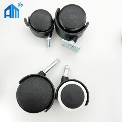 Small Furniture Caster White Black Color Polypropylene Caster