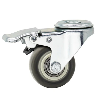 Wholesale Price Small Mini TPR Castor Furniture Casters and Wheels Light Duty 1.5&quot; Inch Rigid Caster Wheel