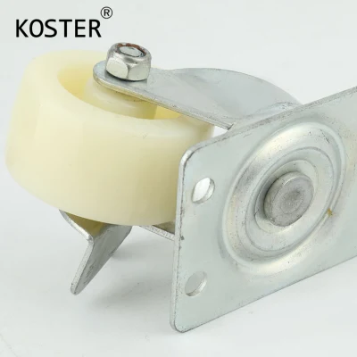 30-60kg 1.5inch 2inch 2.5inch 3inch Light Duty Plate Fat Nylon Castor Wheel