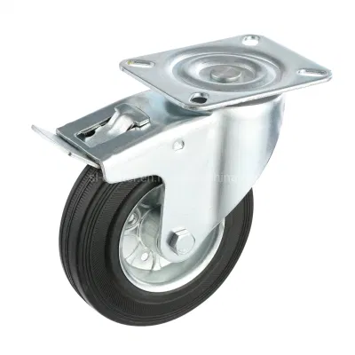 European Style Roller Bearing Rubber Wheel Industrial Caster