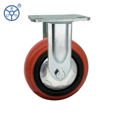 Wbd Good Price 4 Inch Peru PVC/PU Wheels Heavy Duty Casters Double Ball Beaing Swivel Fixed Plate Industrial Caster Wheel Ruedas 4 Pulgadas
