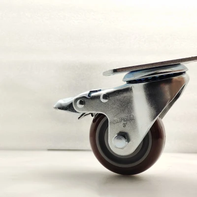 2.5inch 3inch 4inch 5inch PU Furniture Spinning Cart Casters Polyurethane Swivel Caster Wheels