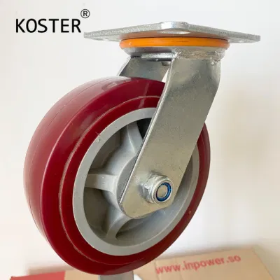 4inch 5inch 6inch 8inch Heavy Duty Roller Bearing Polyurethane PU Swivel Castor